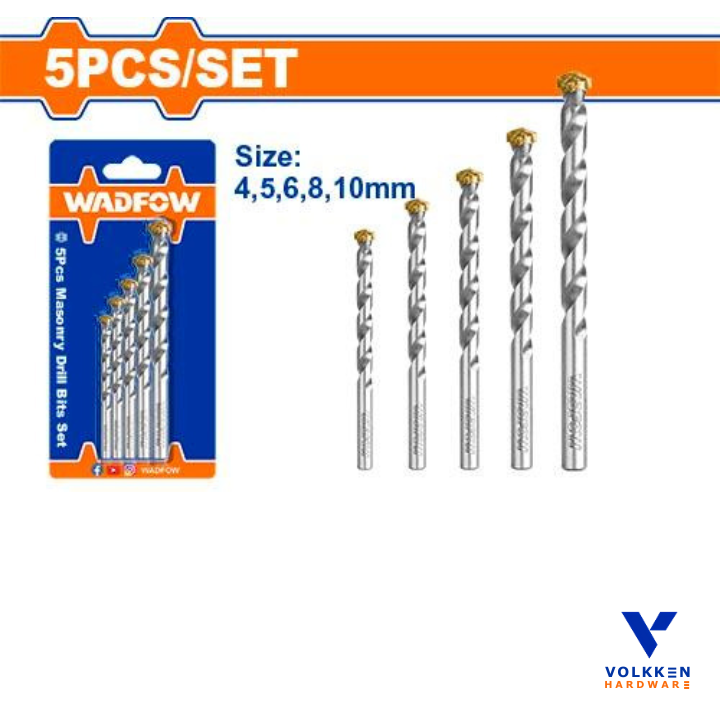 5 Pcs masonry drill bits set