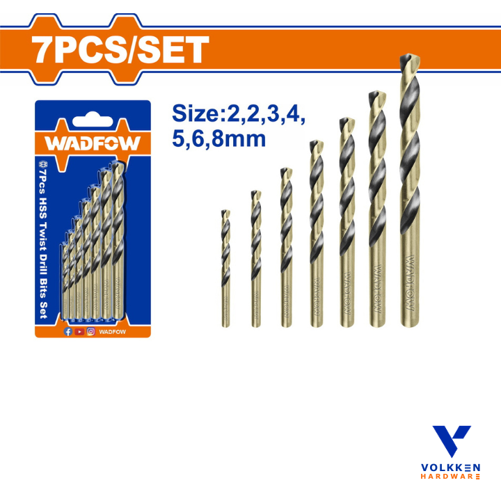 7 Pcs HSS twist drill bits set