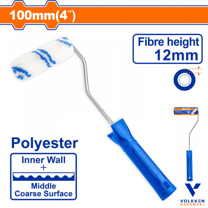 Paint Roller Brush with Handle 4"