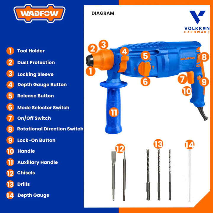 Rotary hammer 800W