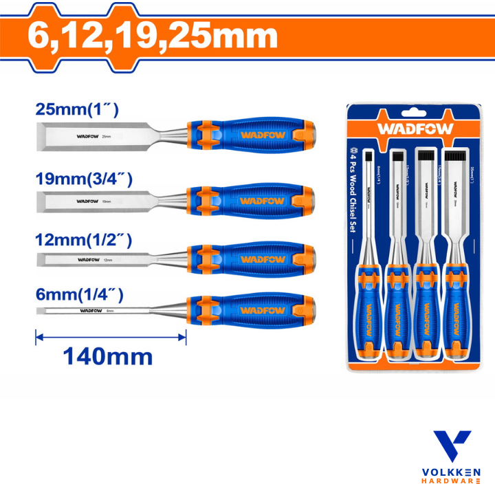 4 Pcs wood chisel set