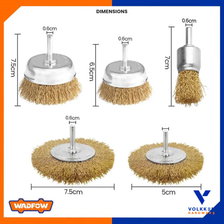 5 Pcs wire brush set