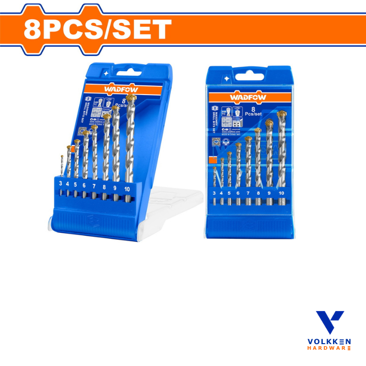8 Pcs masonry drill bits set