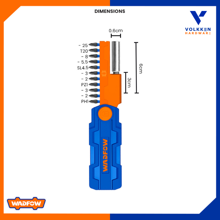 12 Pcs impact screwdriver bits set