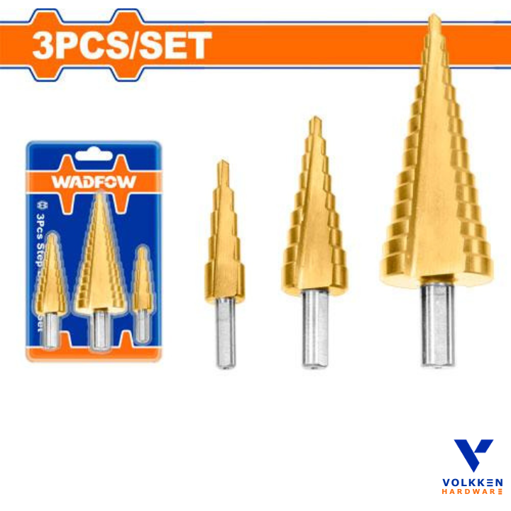 3 Pcs step drill bit set